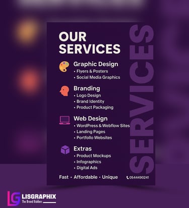a flyer for a business card or flyer