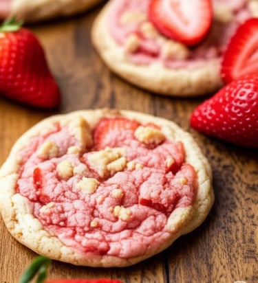gourmet strawberry crunch cookies