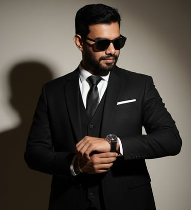 a man in a suit and sunglasses, raheel ahmed, raheel