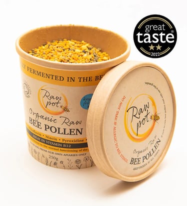 Raw bee pollen granules raw pot uk