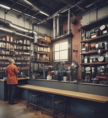 A professional consultant discussing strategies with clients in a modern office.