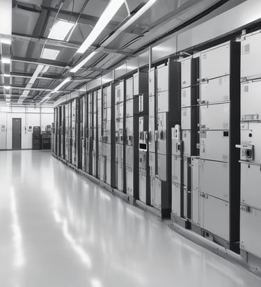 A professional consultant discussing strategies with clients in a modern office.