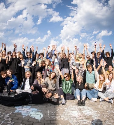 Lietuvos muzikos ir teatro akademijos pirmakursių stovykla fuksai. Nuotr. M. Vitėnas