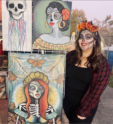 Macy Dofash at Sloss Furnaces for Dia de los Muertos