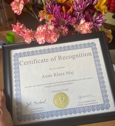 Honored to be a "Difference Maker" award recipient from the Santa Clara Unified School District.