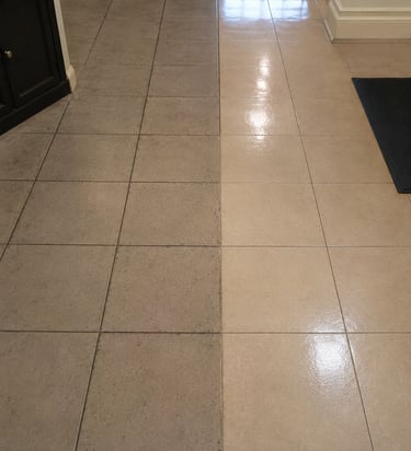 Commercial tile and grout cleaning results for high-traffic business floors in Mid-Michigan