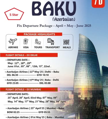 Azerbaijan (Baku) Fixed Departure