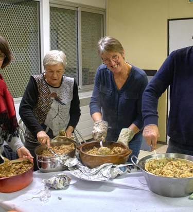 La soupe au fromage confectionnée pas des membres de notre association