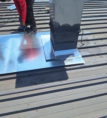 Custom manufacturing for chimney sealing measures, Lonehill Shopping Centre, Lonehill