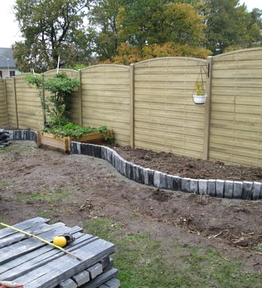 Jardin en rénovation, aménagement paysager