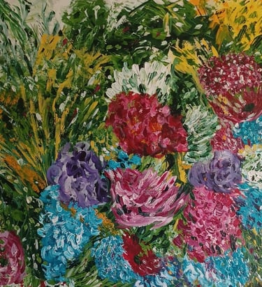 Acrílico de flores