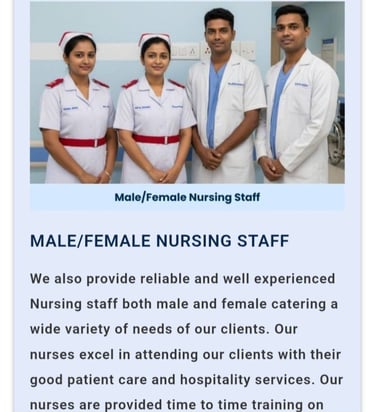 Qualify trend nursing staff home.I care services 