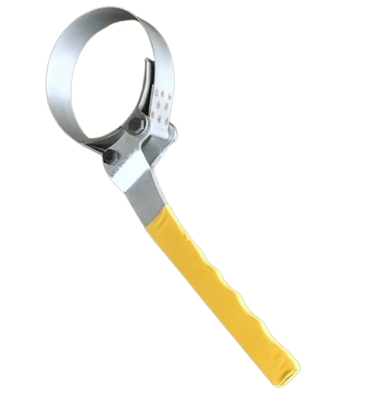 Dariush Tools Model D120 fits 115–125 mm oil filters, with a 40 mm strap, 1/2" drive, and fixed hand