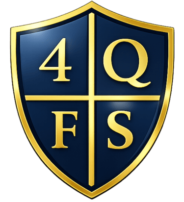The logo of 4Quarters Financial Services, looking professional
