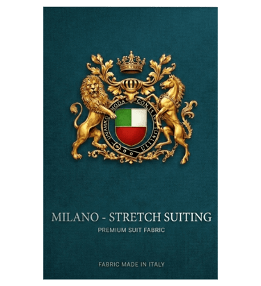 Elegant gMilano Stretch Suiting premium Italian suit fabric