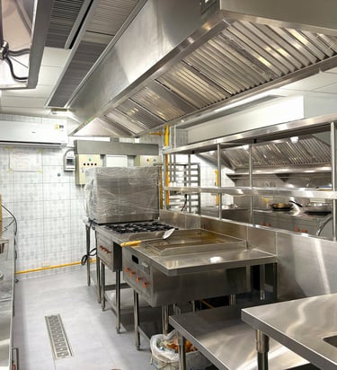 Main Kitchen for mid range hotel to cover entire guest