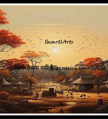 ImmrtlArts: Ancient Bliss#2 an excellent village lanscape Illustration