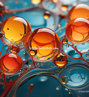 ImmrtlArts : Aqua Infusion vibrant oils abstract painting