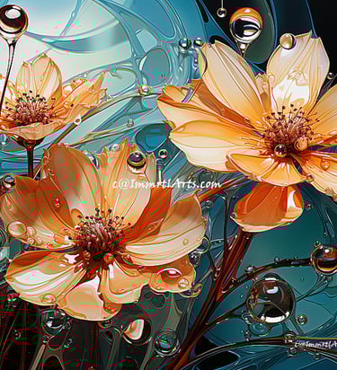 ImmrtlArts : Blossoming Elegance abstract painting