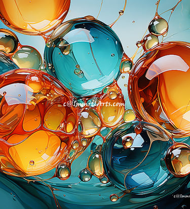 ImmrtlArts : Dancing Dew in Oil Harmony abstract painting