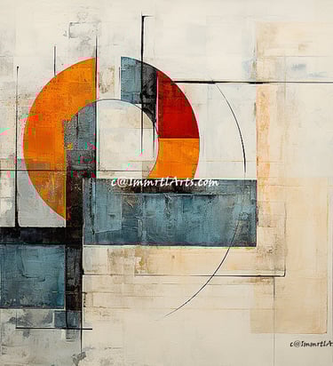 ImmrtlArts : Ethereal Geometry abstract painting