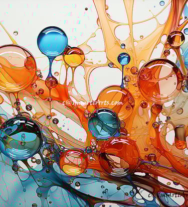 ImmrtlArts : Ethereal Oils a Dewy Dance abstract painting