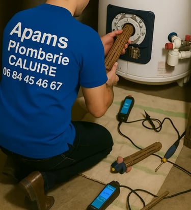 Plombier reparation installation chauffe eau en panne disjoncteur qui saute diagnostic caluire 6930