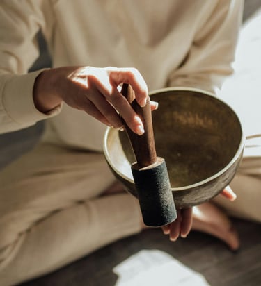 cuenco de sonoterapia de reiki