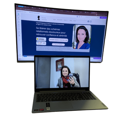 séance visio double écrans