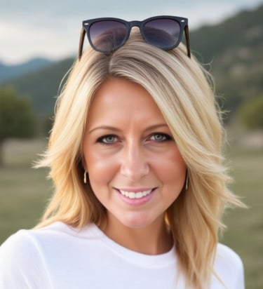 woman in white shirt and wearing sun shades on her head