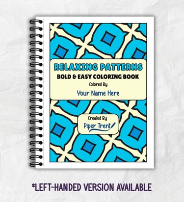 relaxing patterns bold and easy personalized wirebound coloring book