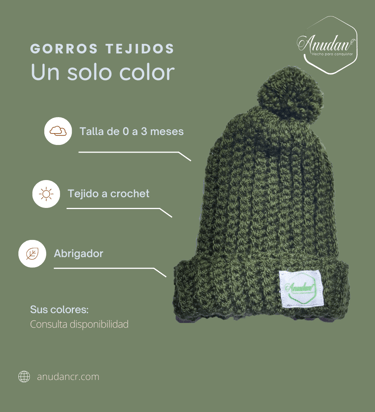 gorro verde - anudancr