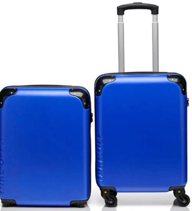 Blue carry-on luggage