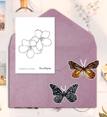 snail mail jenna lo postcard and stickers with an envelope