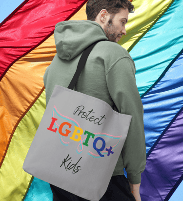 LGBTQ+ pride tote bag with inclusive design – supportive carryall for equality
