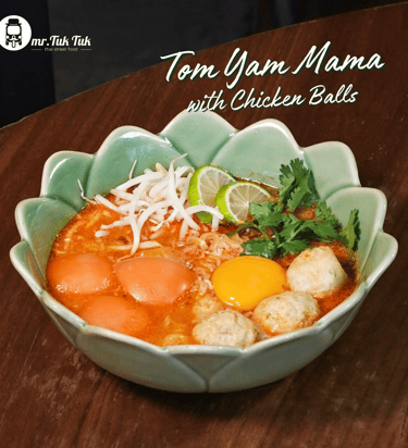 Mr Tuk Tuk Tom Yam Mama with Chicken Balls