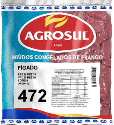 fígado congelado peso padrão