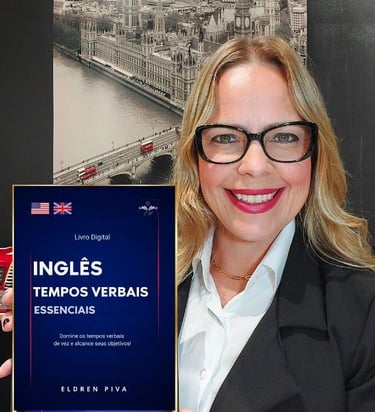 Capa do livro digital “Inglês – Tempos Verbais Essenciais”, de Eldren Piva,