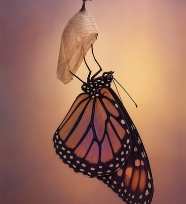 Metamorfose-visual-borboleta-emergindo-casulo