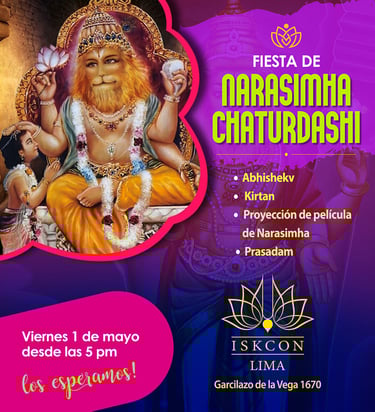 Festival de Nrisimha Deva en Iskcon Lima