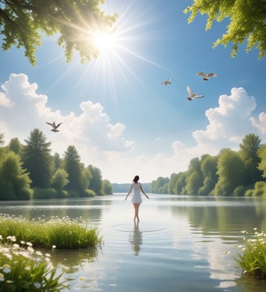 mulher representando uma mente saudável e equilibrada