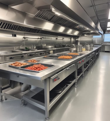 Two window cleaners are suspended by ropes, working on cleaning the glass windows of a tall building. Each cleaner is equipped with tools and a bucket, skillfully moving along the facade with safety harnesses. The building features reflective blue-tinted glass panels, creating a striking geometric pattern.