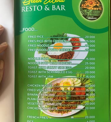 a menu of a restaurant menu with a menu
