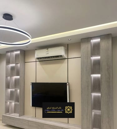 ديكور جدار خشبي بالخبر