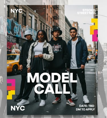 NYC Model call Social Graphic