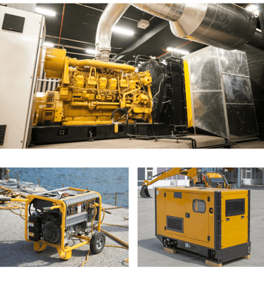 Industrial generator system for power infrastructure projects.