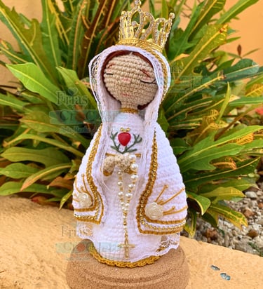 virgen de Fatima tejida a crochet