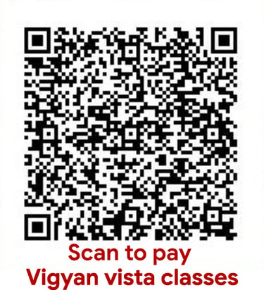Scan to pay QR code for Vigyan Vista Classes payment processing.