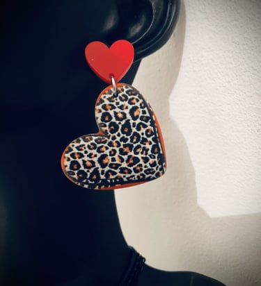 Boucles d'oreilles pour oreilles percées style pin-up, rétro, rockabilly, rock, gothique, vintage