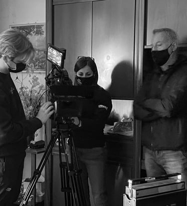 Martha H Calderon_sul set di 800 giorni con Dennis Dellai